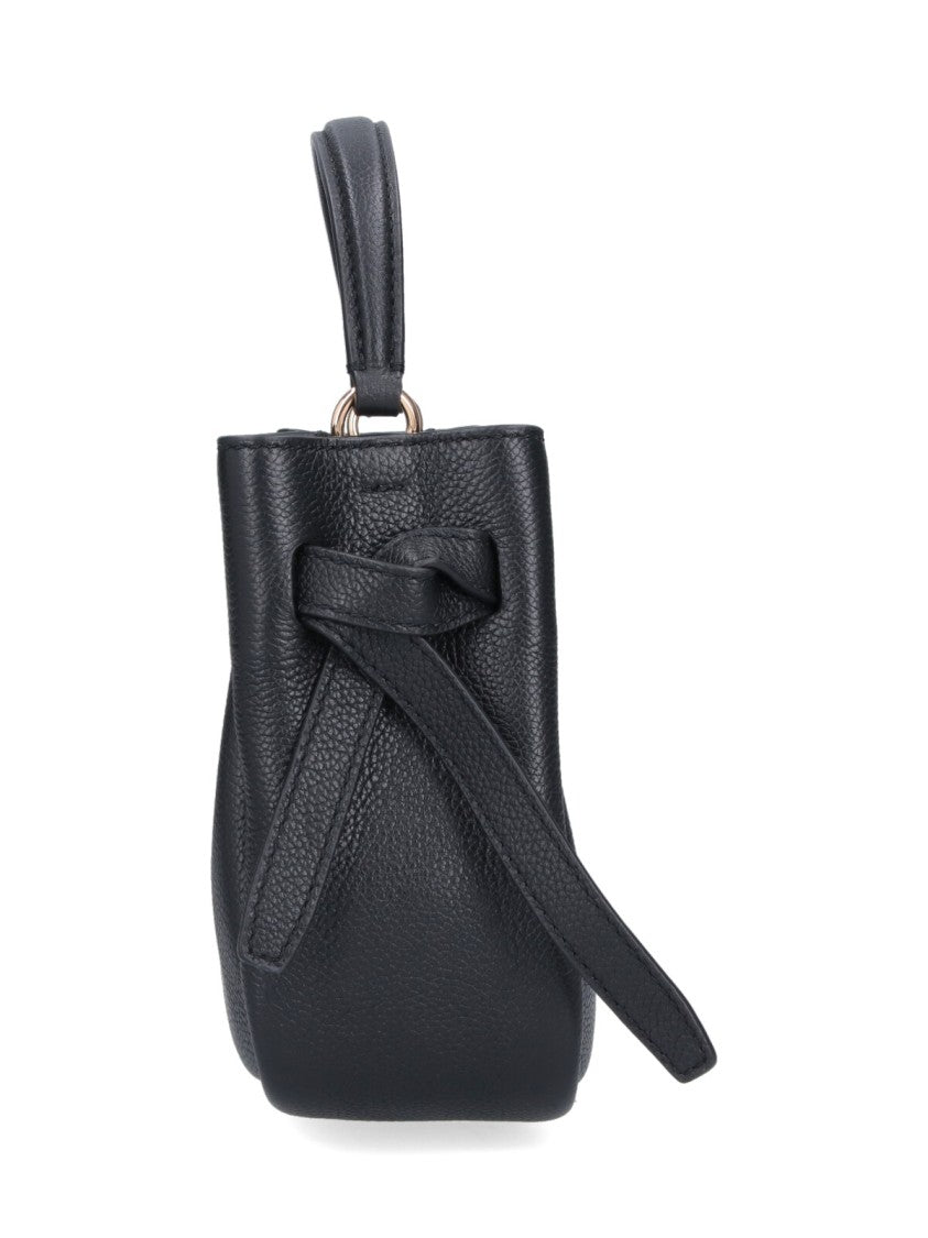 Tory Burch Black Romy Mini Calf Leather Bucket Bag