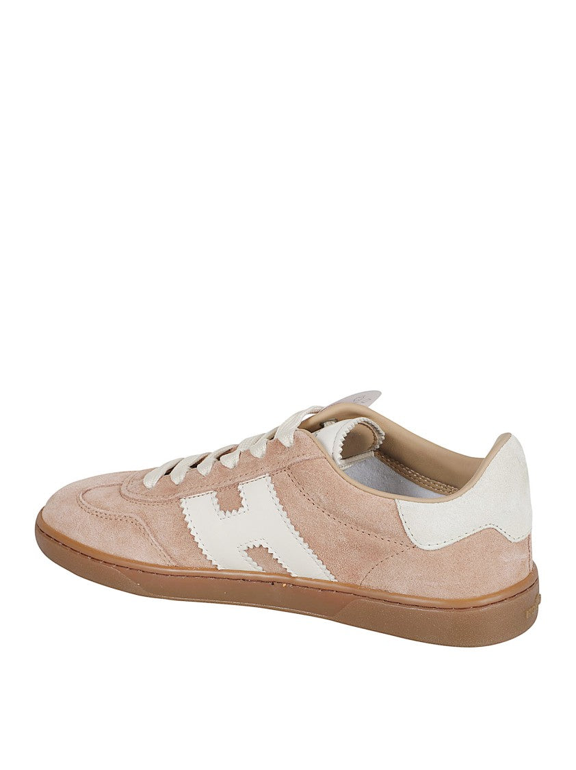 Hogan Low-Top Sneakers In Powder Pink Suede