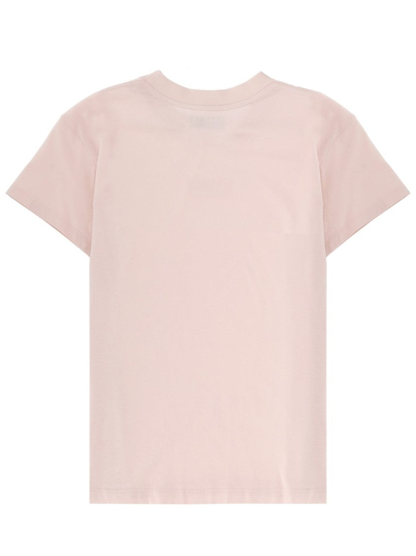 Mm6 By Maison Margiela Light Pink Chest Logo Patch T-Shirt