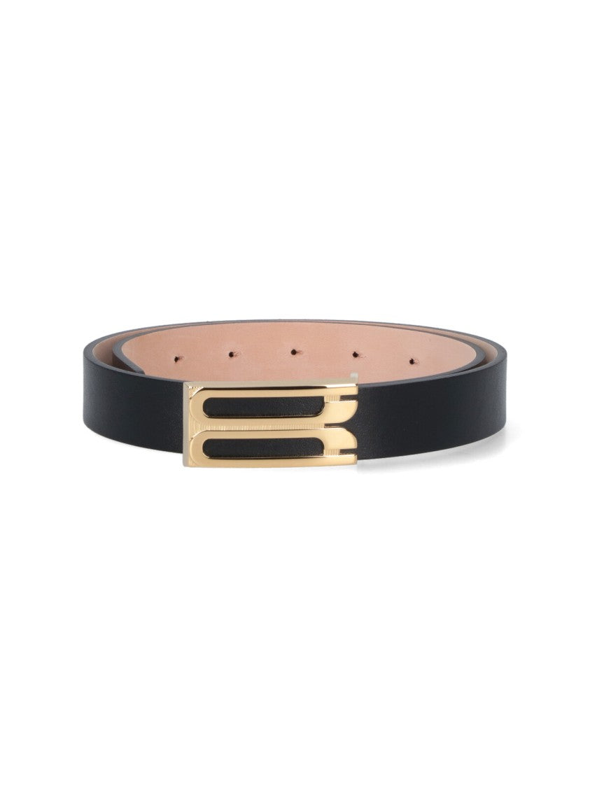 Victoria Beckham Black Leather Belt