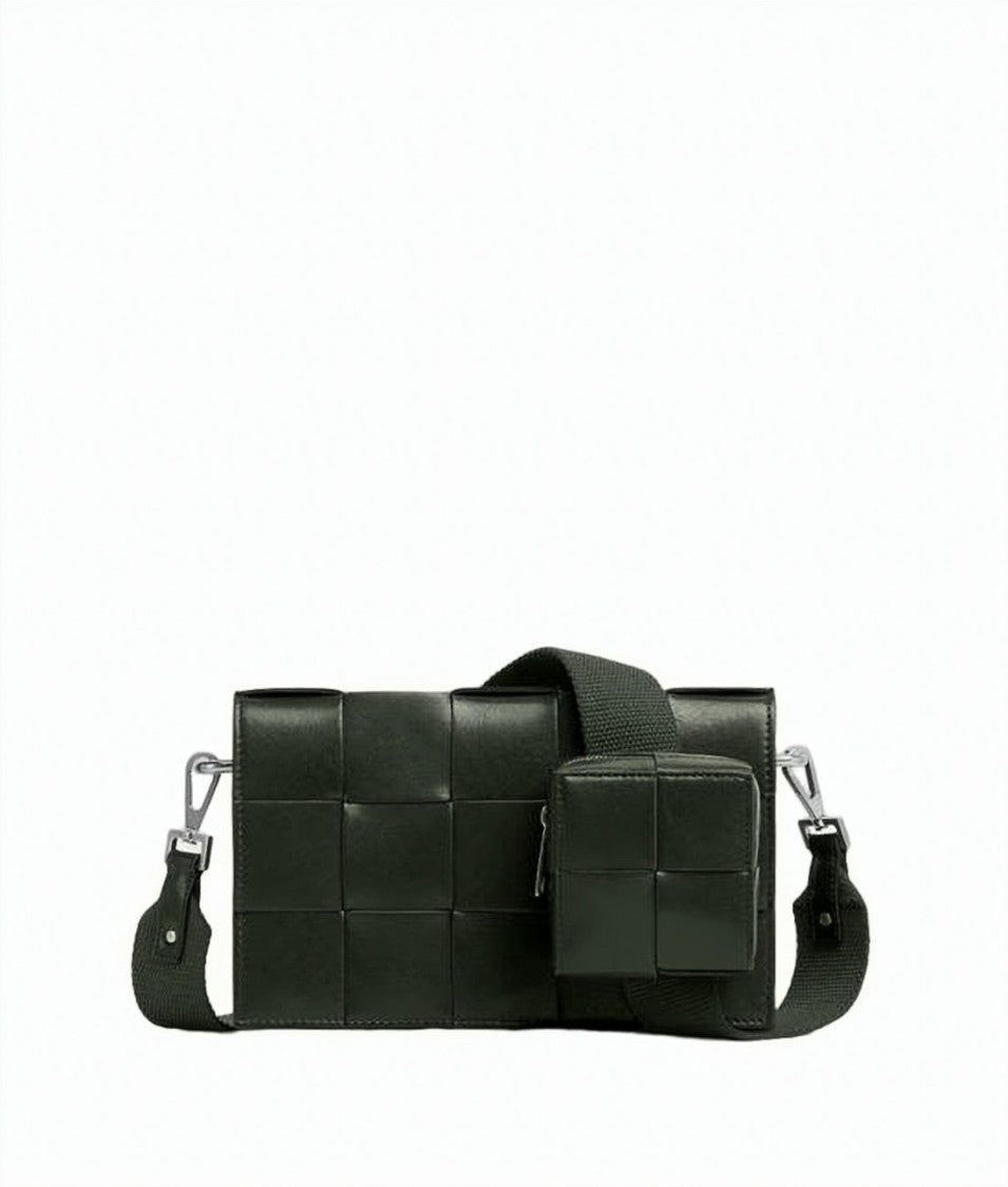 Bottega Veneta Versatile Woven Leather Shoulder Bag With Detachable Strap