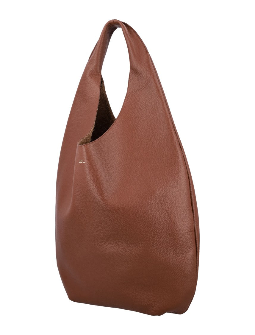 A.P.C. Le Neige Hammered Leather Tote Bag