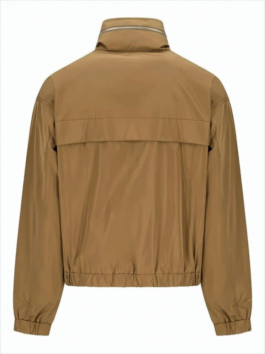 Ami Paris Cropped Lightweight Jacket With High Collar