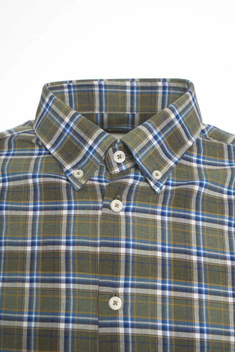 Bastoncino Multicolored Checkered Shirt With Button-Down Collar