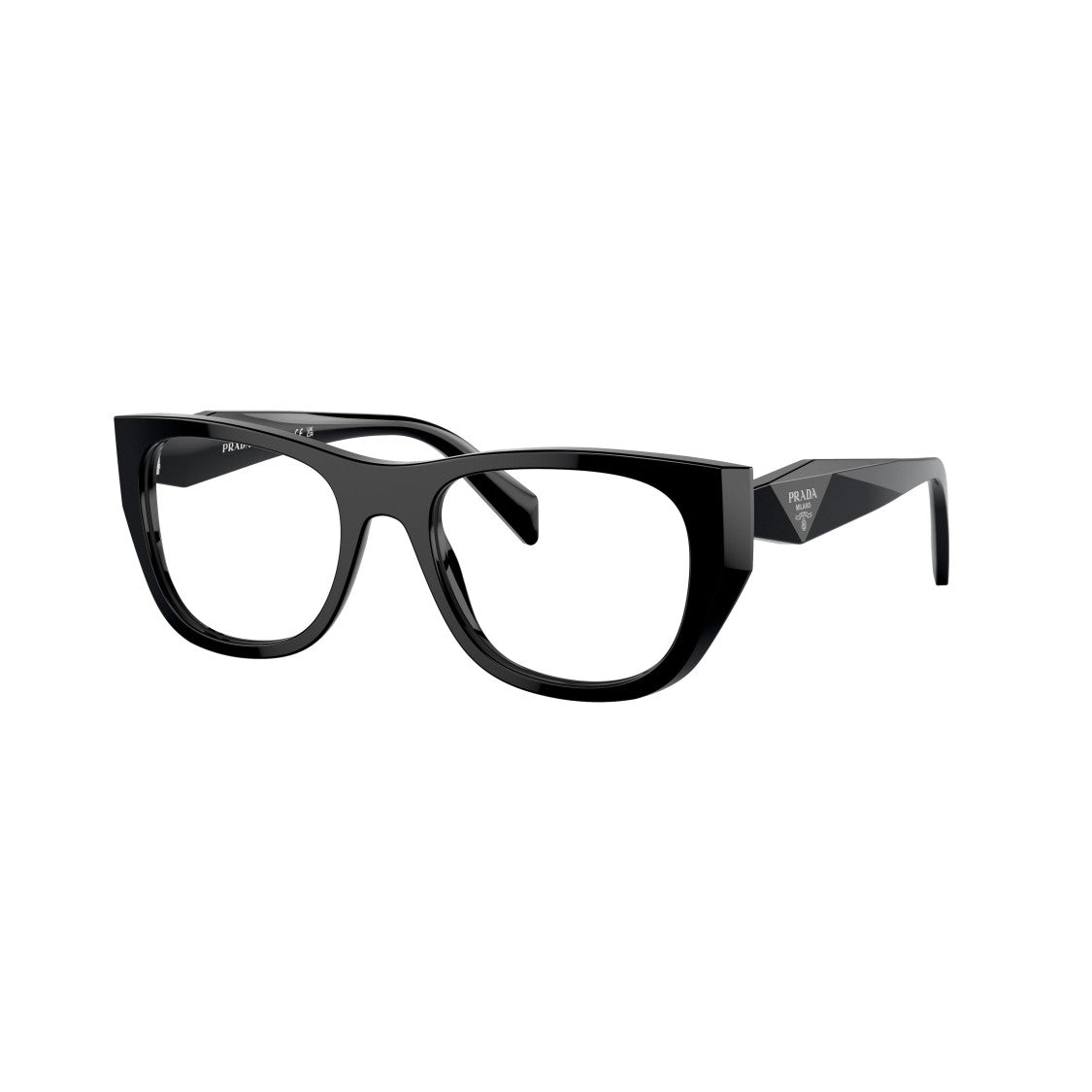 Prada 0Pr A18v Oversized Square Frame Black Acetate Eyeglasses
