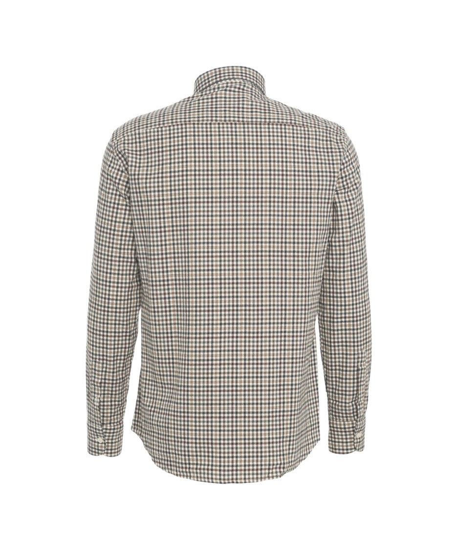 Bastoncino Checkered Shirt With Classic Button-Down Collar And Buttoned Cuffs