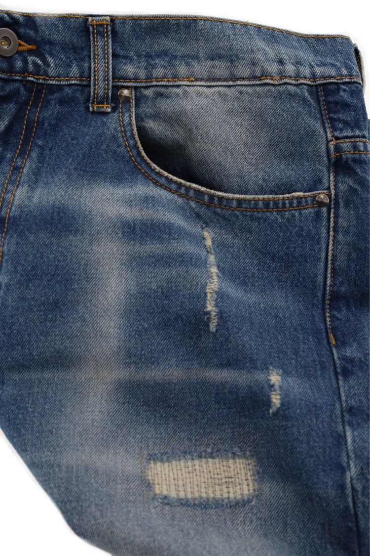 Salvatore Santoro Pure Cotton Ripped Jeans