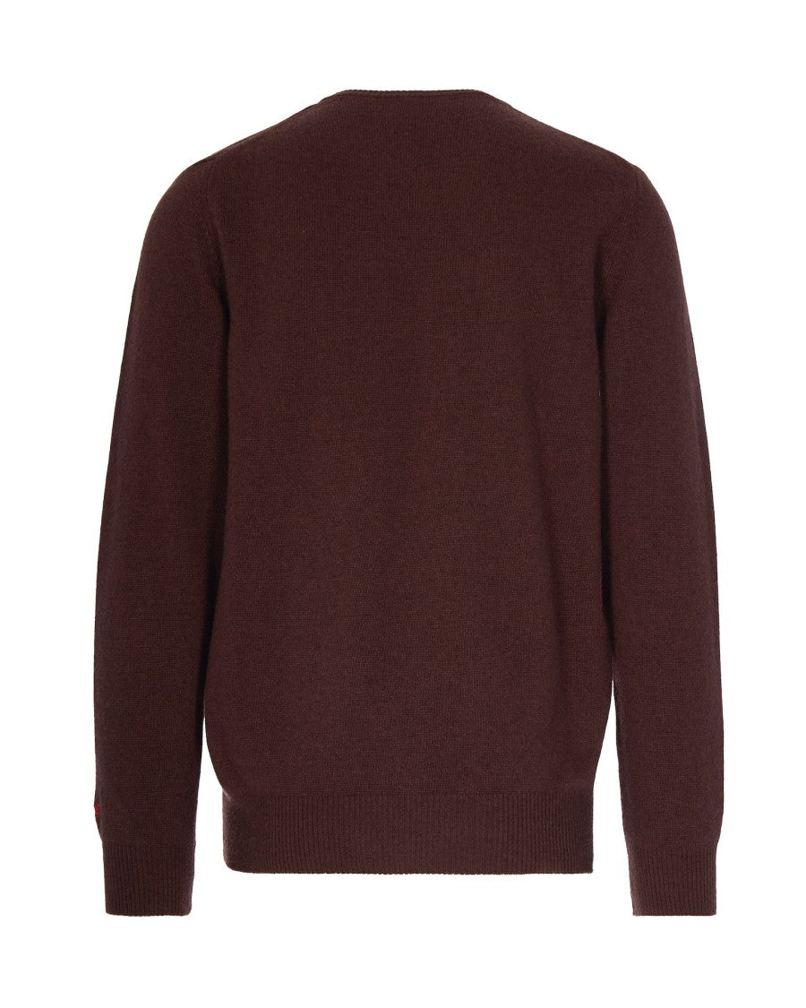 Mc2 Saint Barth Crew Neck Sweater With Contrast Embroidery
