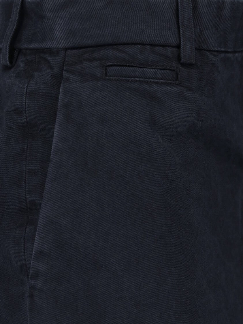 Auralee Black Straight-Leg Mid-Rise Tailored Trousers