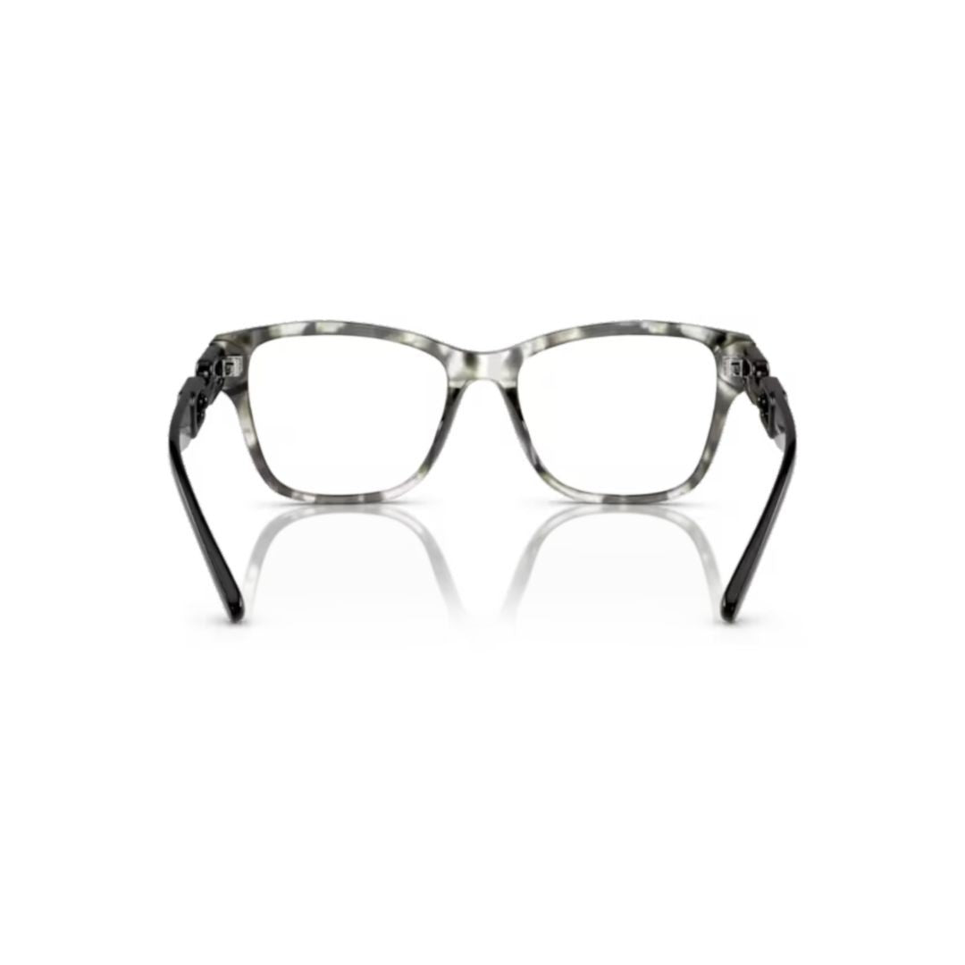 Emporio Armani 3222U Vista Marbled Square Frame Eyeglasses With Linked Chain Temples