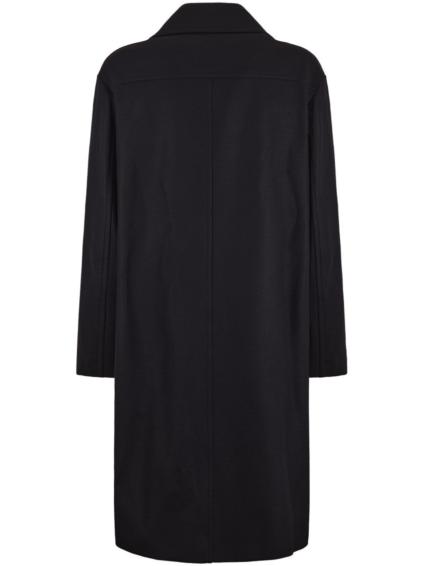 Dries Van Noten Tailored Black Coat With Traditional Collar