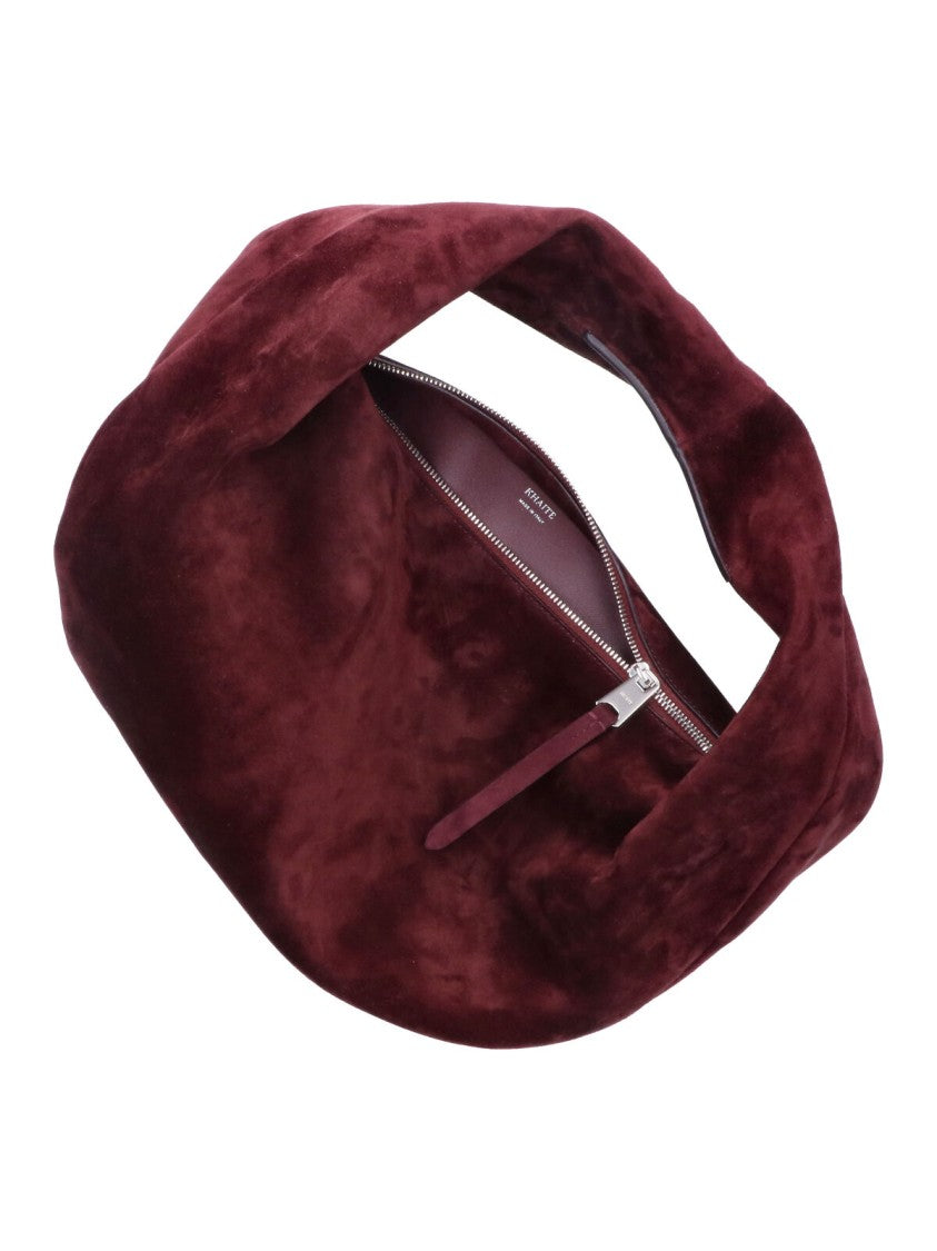 Khaite Burgundy Olivia Leather Hobo Bag