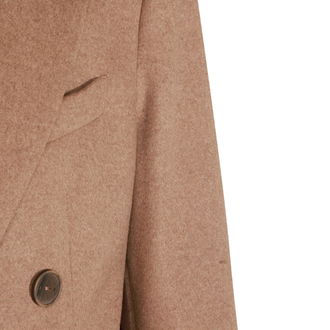 Hevo Long Double-Breasted Coat With Classic Lapel
