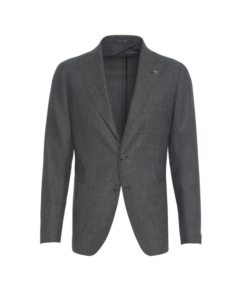 Tagliatore Textured Wool Tailored Suit With Single-Breasted Jacket