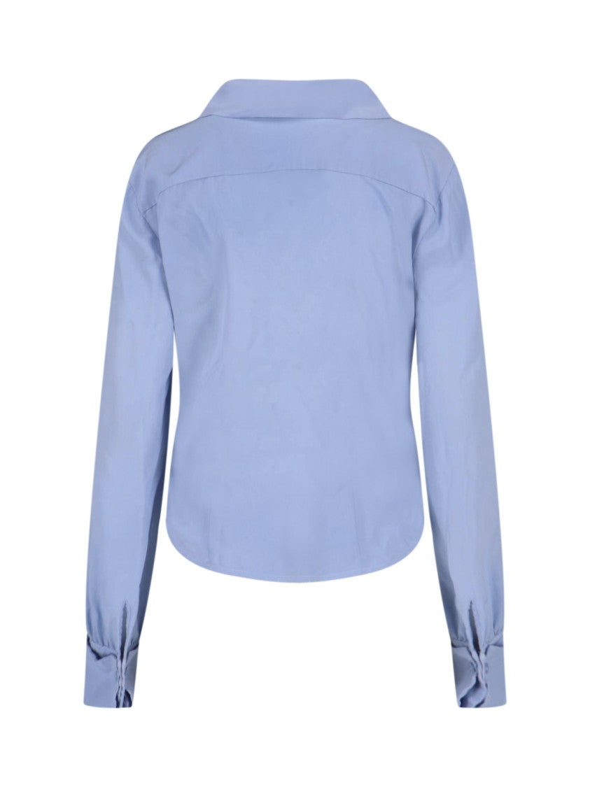 Maison Margiela Classic Blue Shirt With Tailored Fit And Button-Down Design