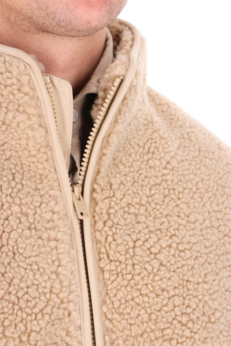 Maison Kitsuné Oversized Teddy Bomber Jacket