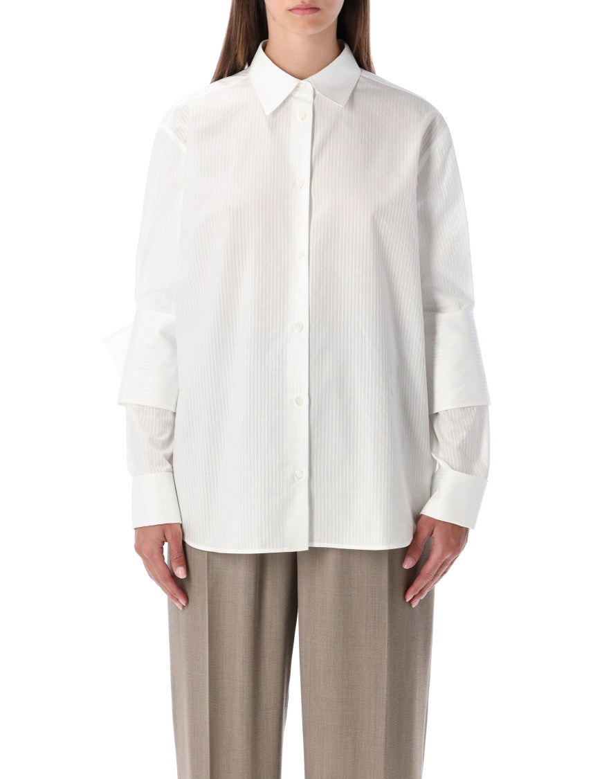 Loewe Cotton Poplin Shirt With Anagram Pebble Cufflinks