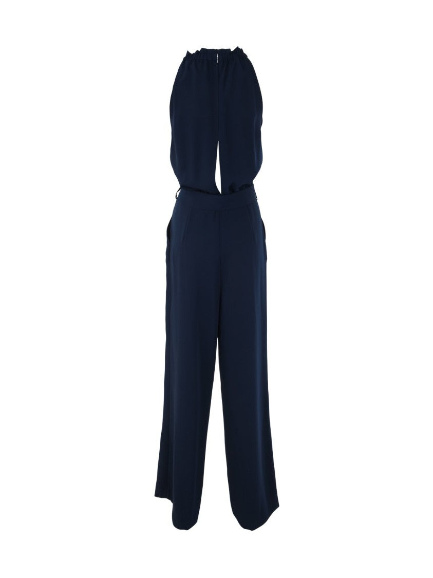 P.A.R.O.S.H. Halter Neck Jumpsuit With Ruffled Neckline