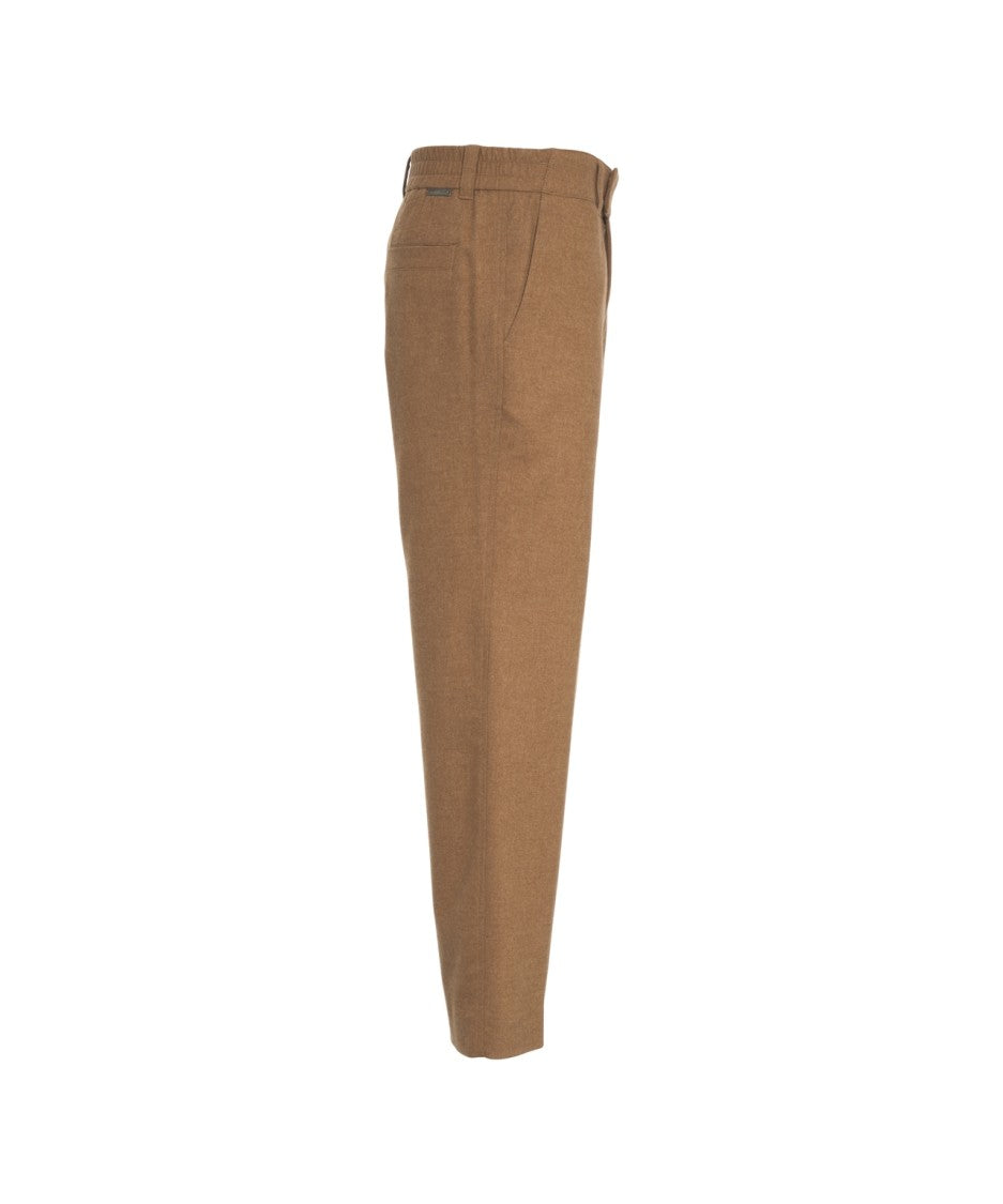 Paolo Pecora Straight-Leg Brown Chinos With Tailored Detailing