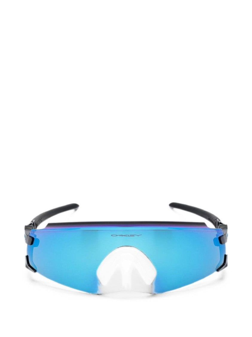 Oakley Black Polished Acetate Shield Sunglasses