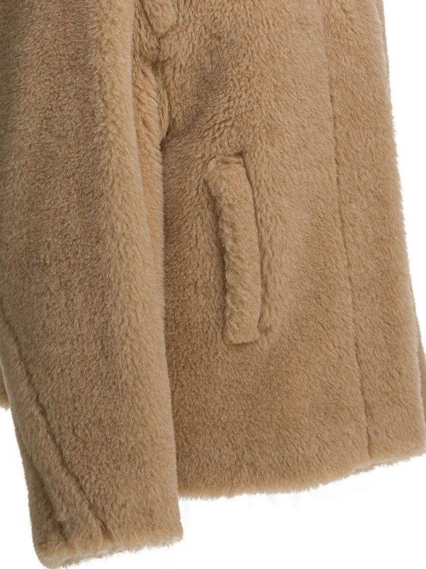 Max Mara Plush Alpaca Blend Jacket With Classic Collar