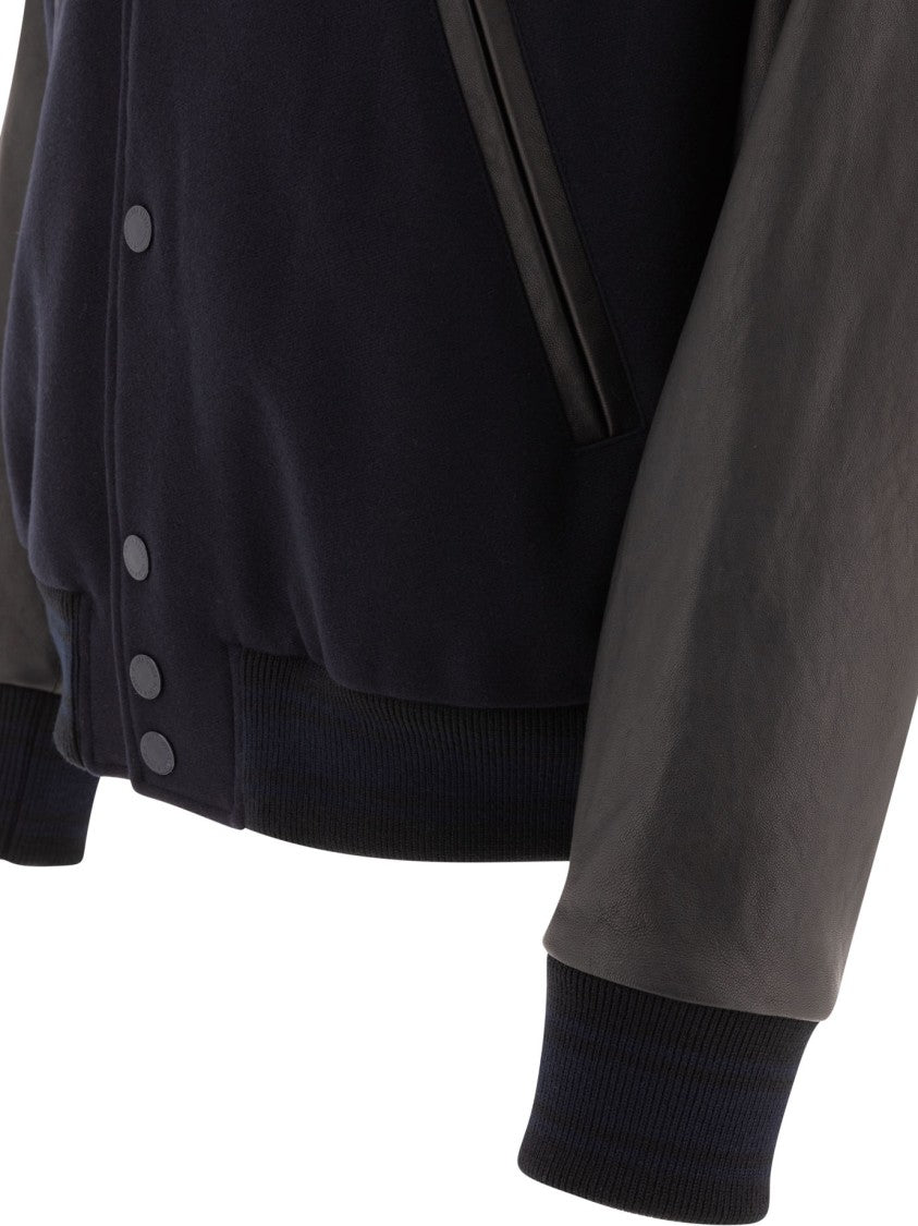 Golden Goose Wool And Leather Bomber Jacket