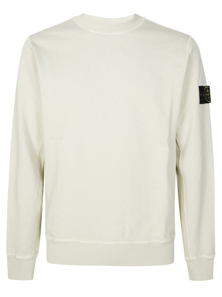 Stone Island Crew Neck Sweatshirt With Subtle Logo Patch