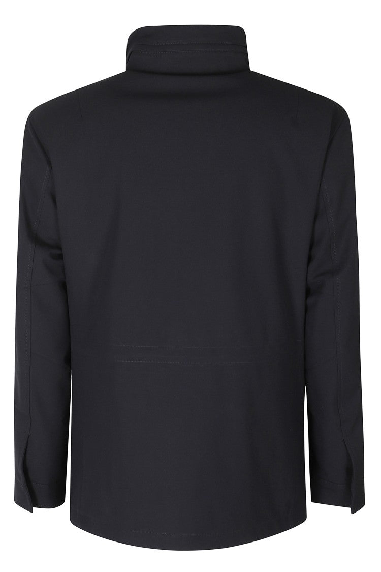 Duno Dark Blue Field Viscose-Blend Jacket