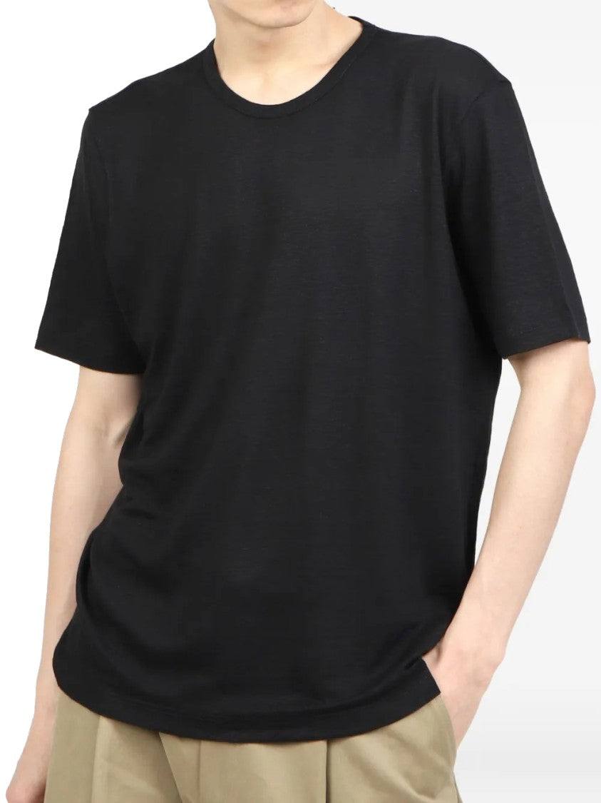 Lardini Minimalist Black T-Shirt With Relaxed Fit