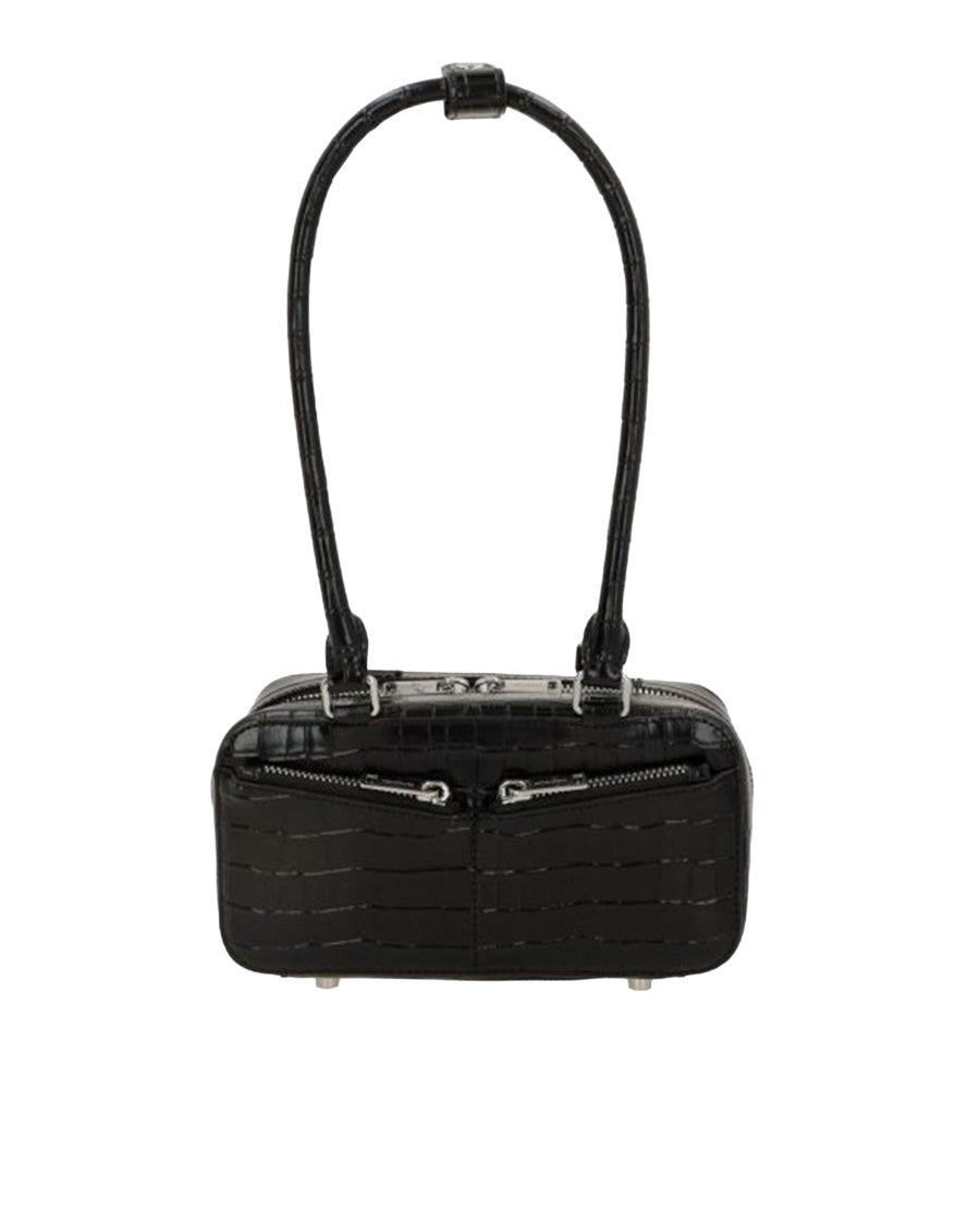 Self-Portrait Mini Shoulder Bag With Crocodile-Effect Texture