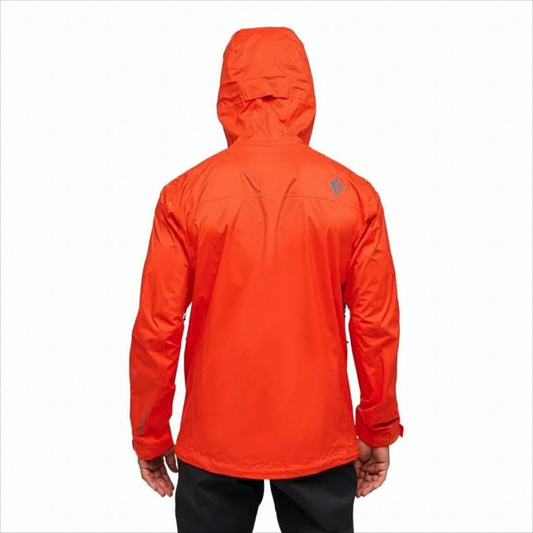 Black Diamond Lightweight Water-Resistant Jacket With Hood And Zipper Closure