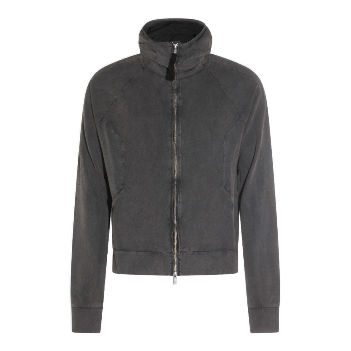 Thom Krom Textured Zip-Up Sweater With High Collar