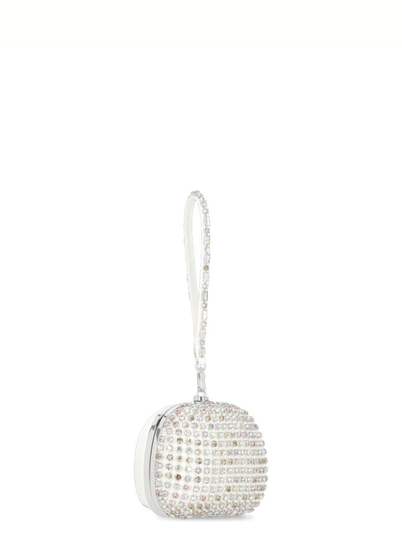 Self-Portrait Multicolored Strass-Embellished Clutch Bag