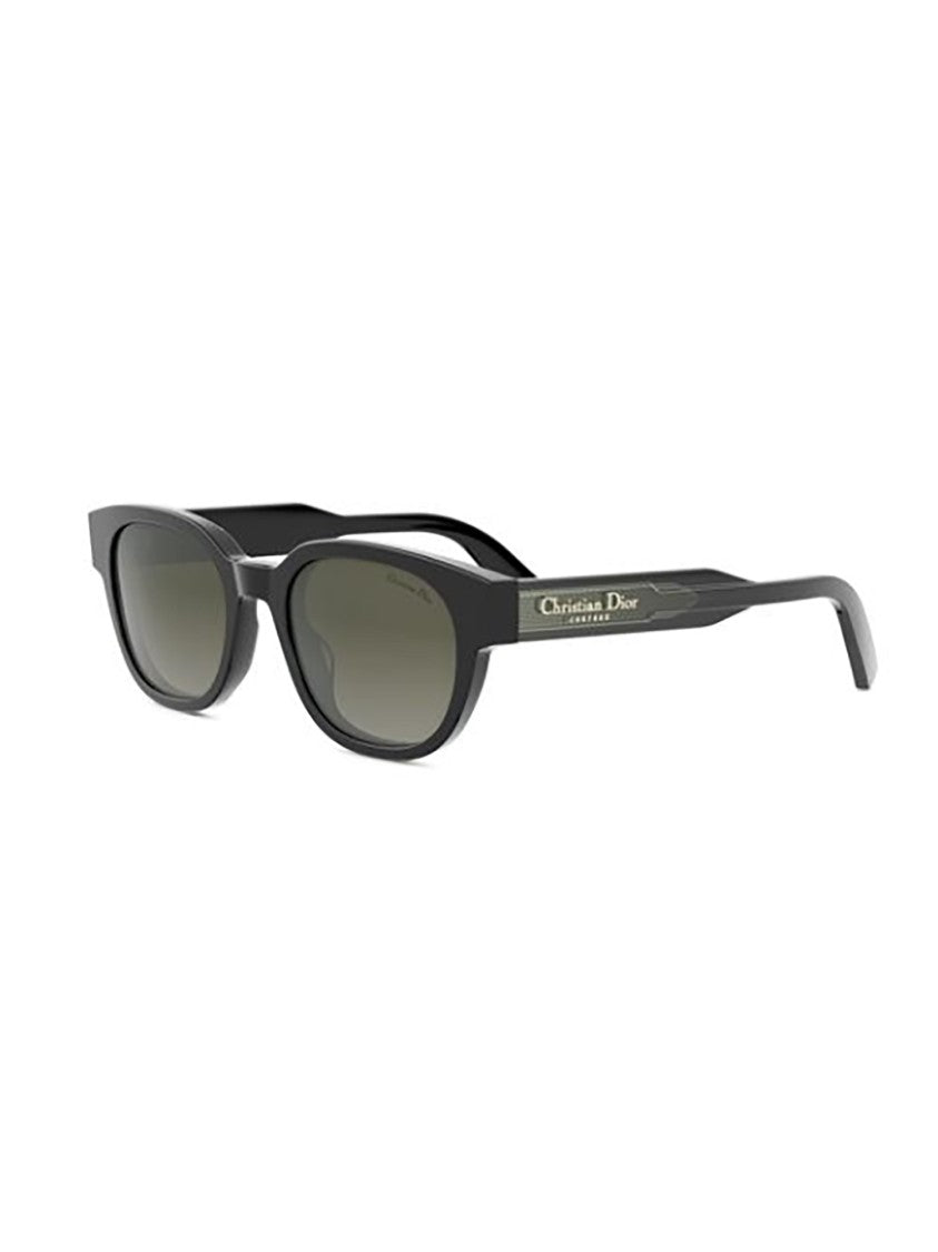 Dior R1i Rectangular Gradient Metallic Sunglasses