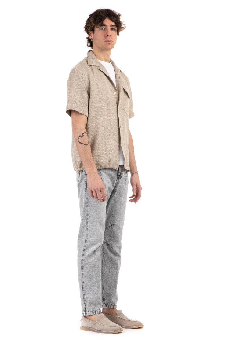 Eleventy Viscose-Linen-Cotton Woven Shirt