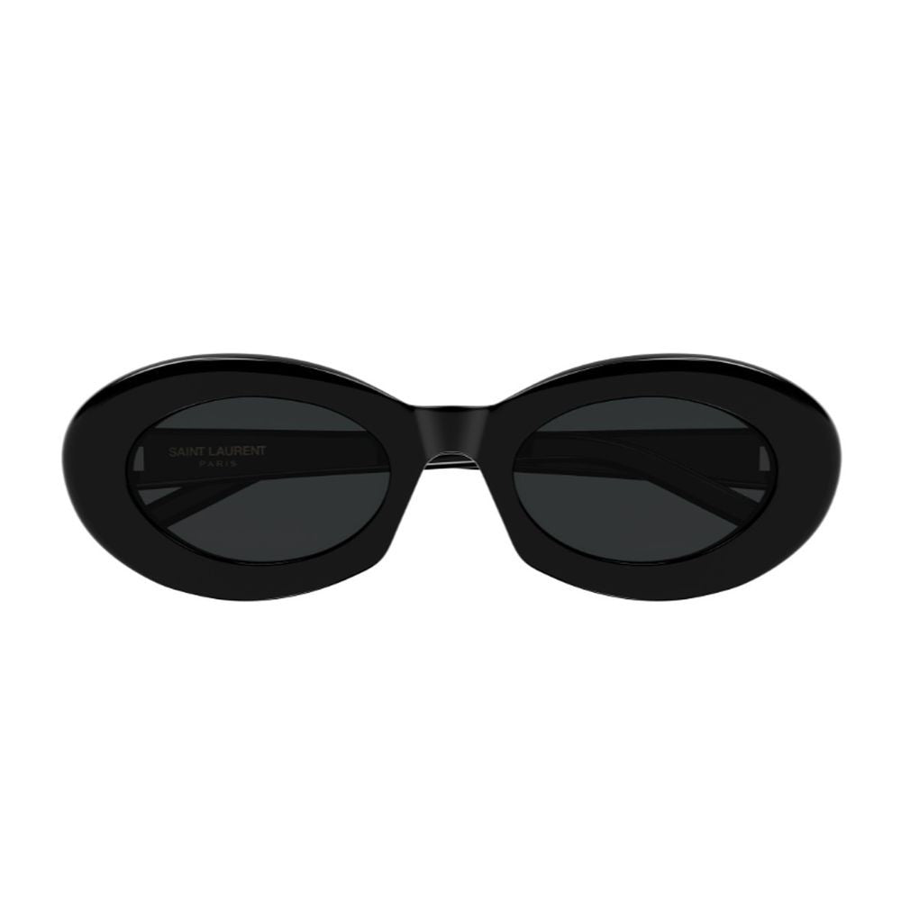 Saint Laurent Sl 594 Linea Sl Logo 008 Black Oval Frame Sunglasses