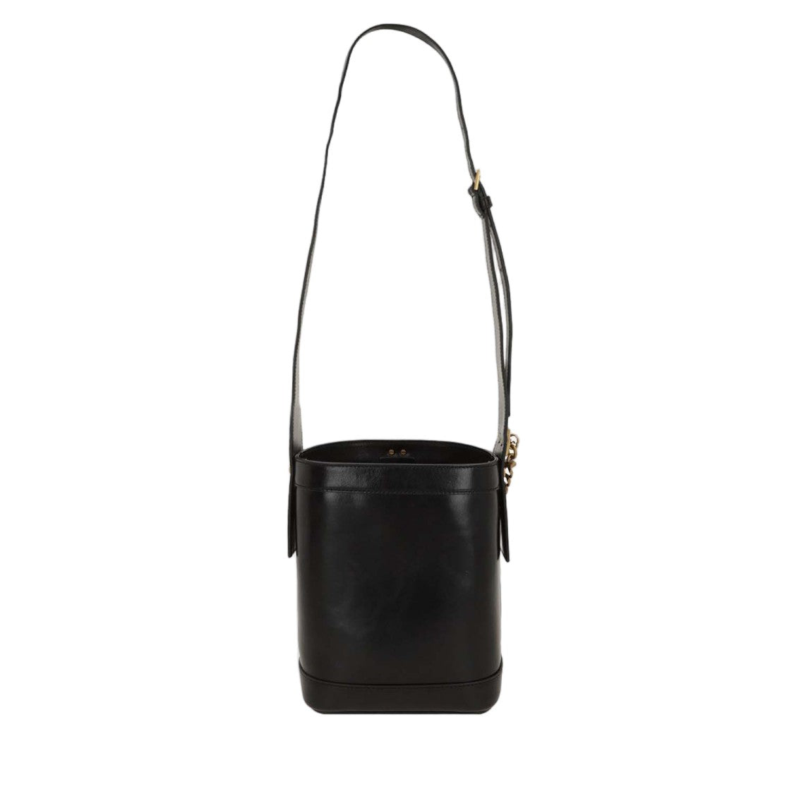 Versace Leather Bucket Bag With Antique-Finish Brass Hardware