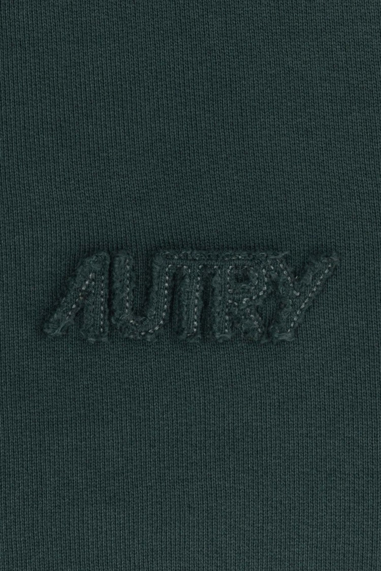 Autry Muted Blue-Green Hooded Sweatshirt With Embroidered Logo