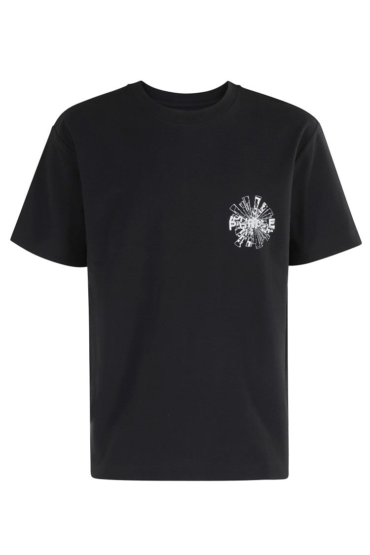 Purple Brand Textured Jersey T-Shirt With Screen Print Design