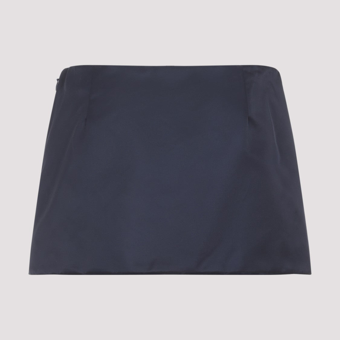 Miu Miu Minimalist Blue Mini Skirt With Zipper Pocket