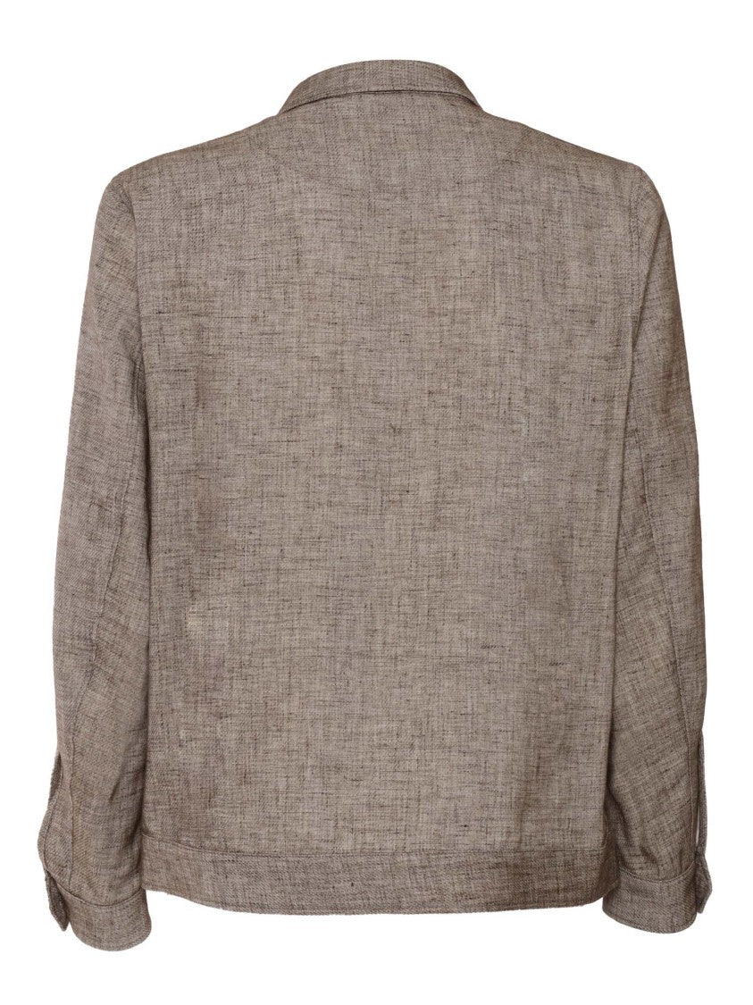 Brando-Lubiam Textured Fabric Jacket With Chest Pockets