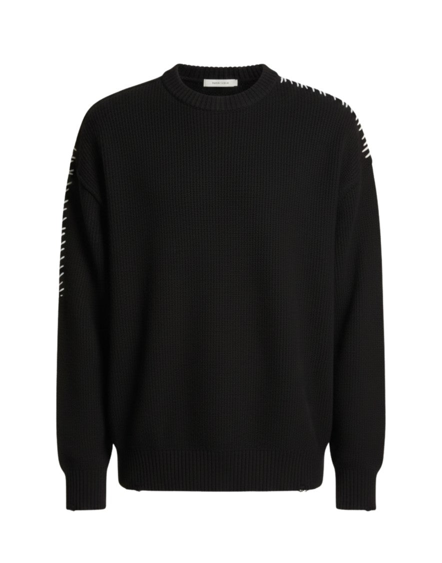 Paura Hotaka Wool-Blend Crewneck Sweater