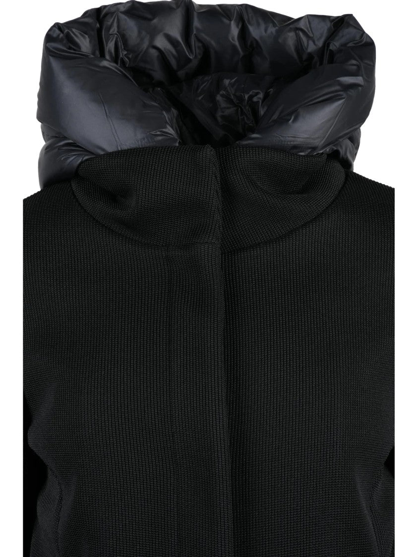 Unity Black Recycled Polyester Padded Overcoat
