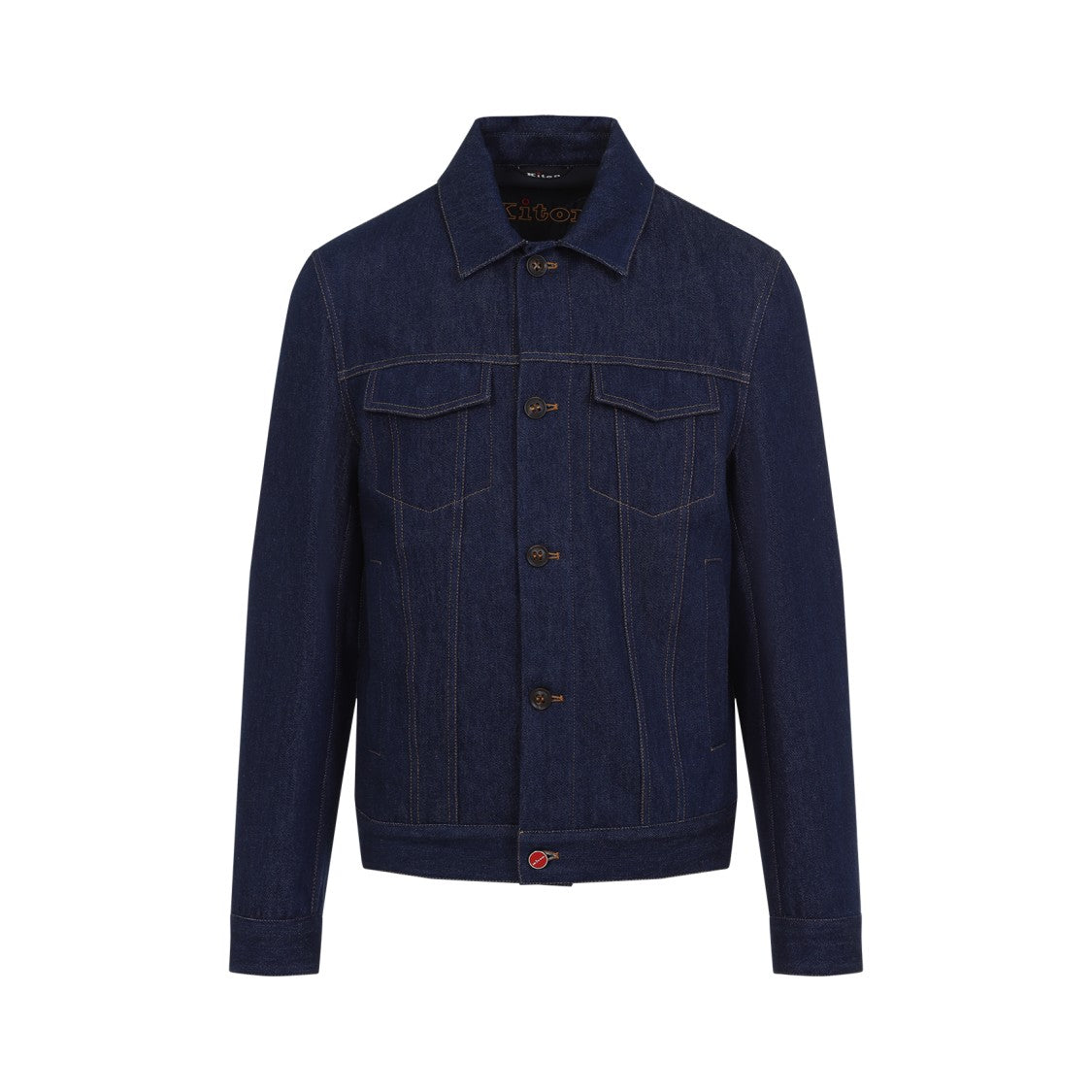 Kiton Blue Cotton Jacket
