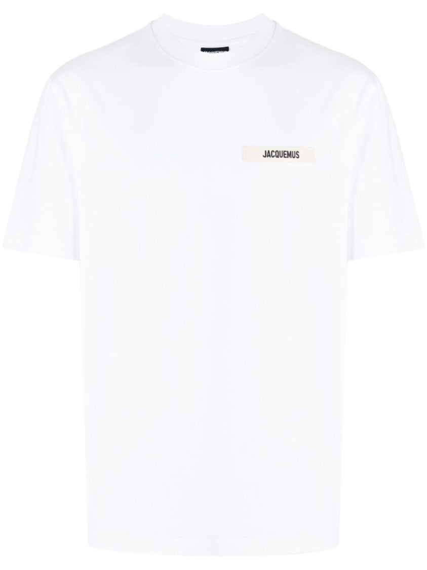 Jacquemus Relaxed-Fit White T-Shirt With Branded Patch