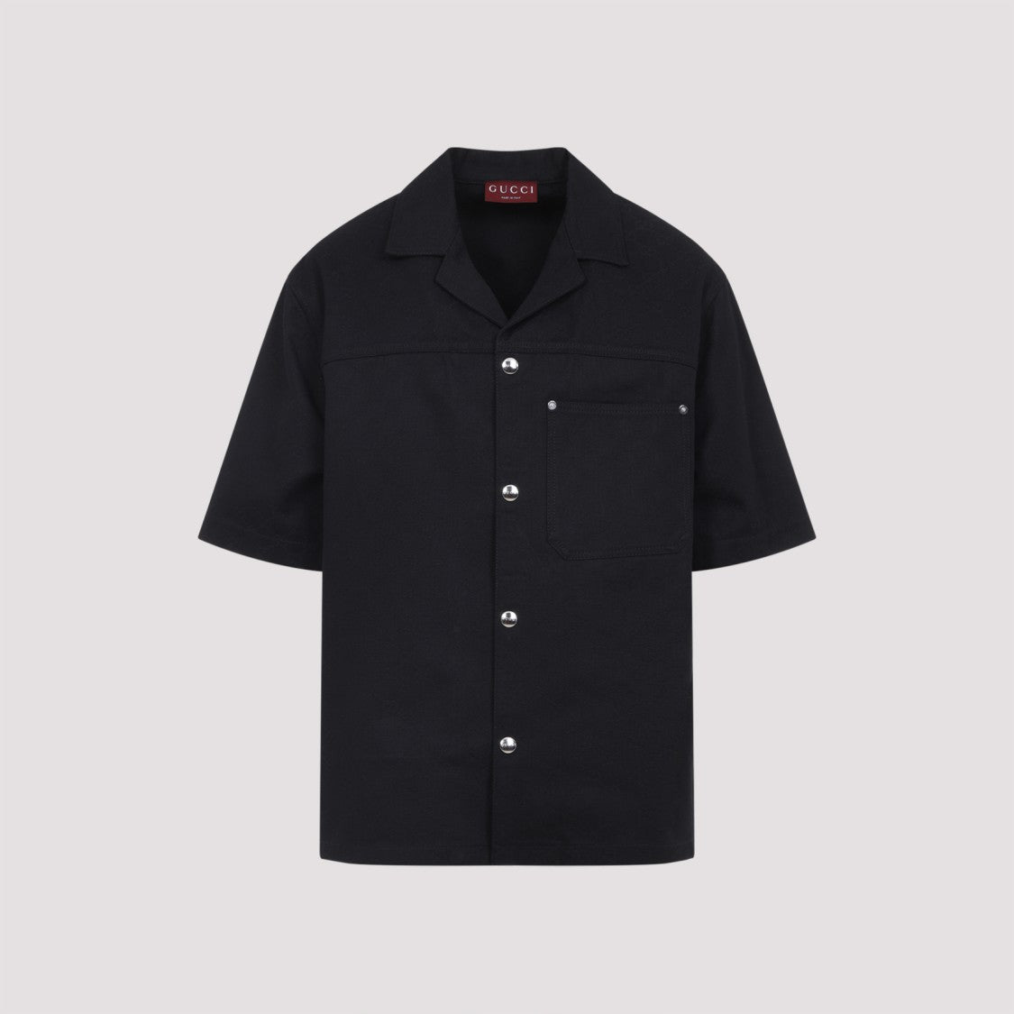 Gucci Black Cotton Gg Jacquard Shirt