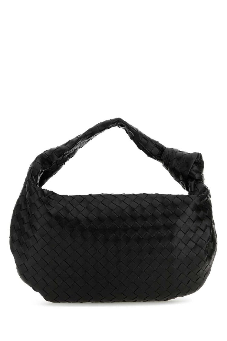 Bottega Veneta Compact Structured Bag With Smooth Black Exterior