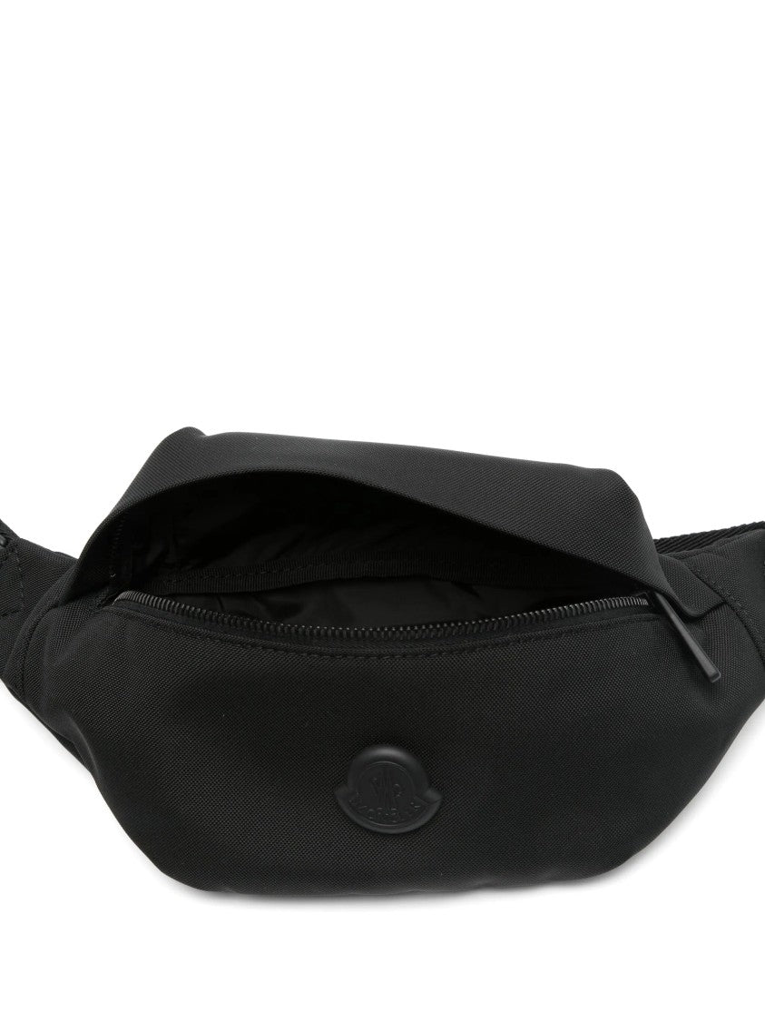 Moncler Compact Black Belt Bag With Minimalist Design And Adjustable Strap