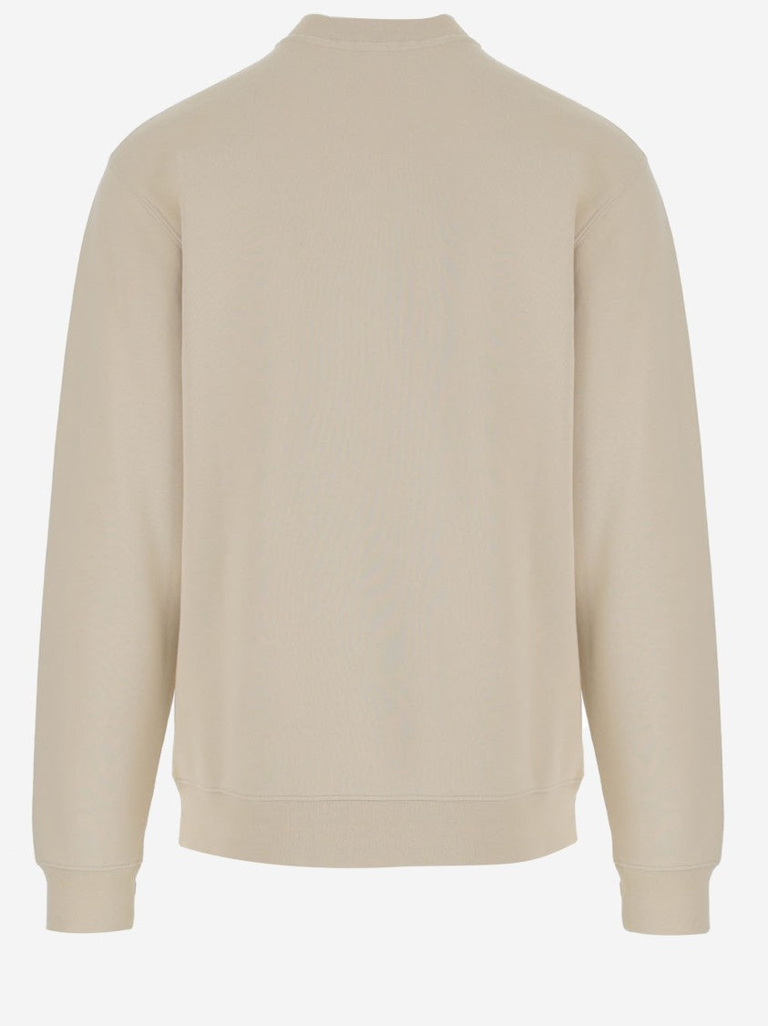 Jacquemus Beige Crew Neck Sweatshirt With Grosgrain Detailing