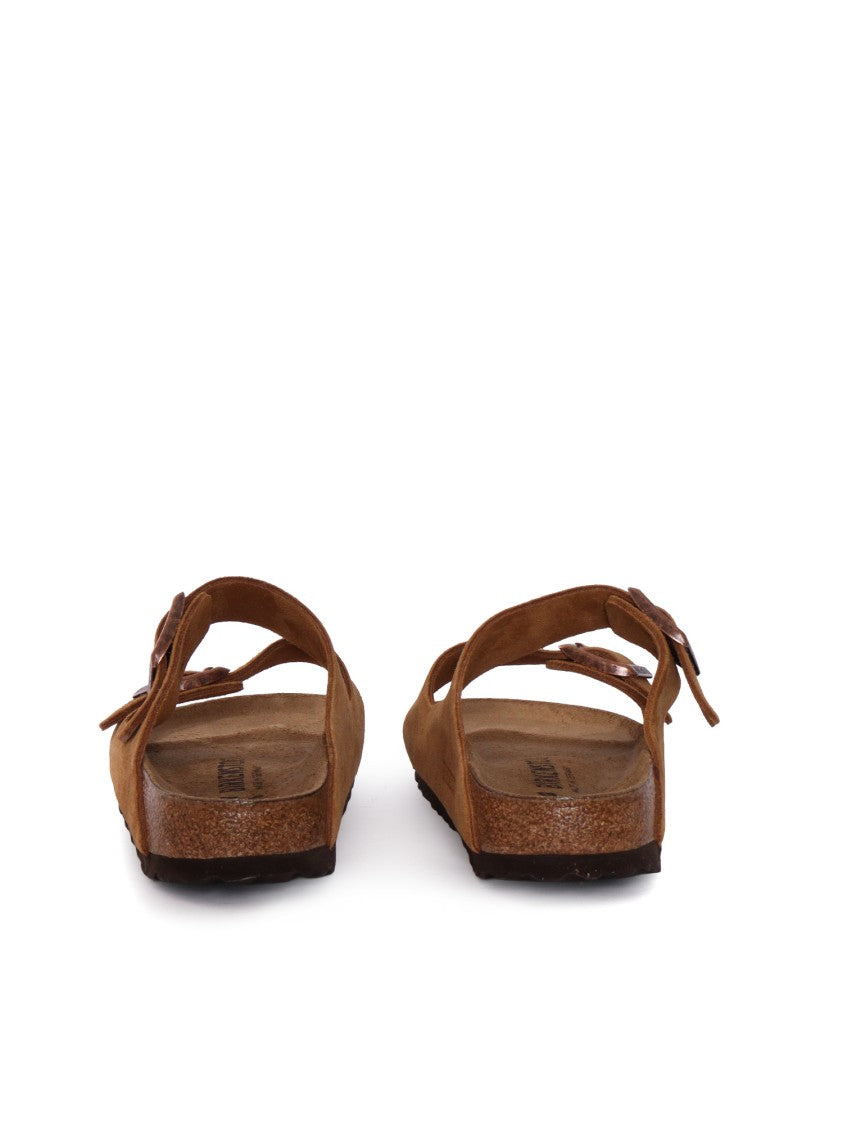 Birkenstock Mink Arizona Suede Leather Slide Sandal